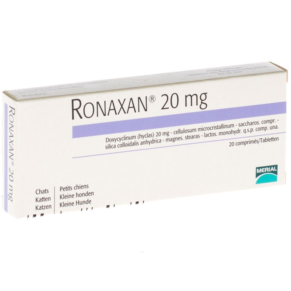 Ronaxan 20 Mg 20 Tablete 57 39 RON PetMart PetShop