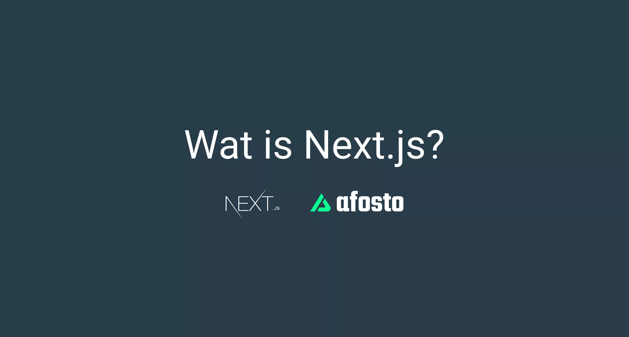 Wat is Next.js?