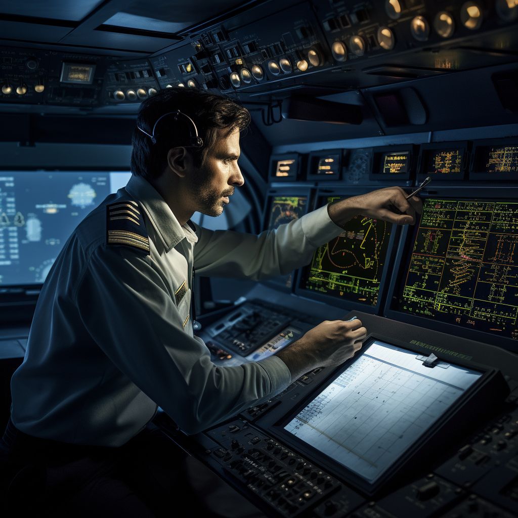 Pilot checking details before flight | Similar to an e-commerce business owner preparing the launch of a new product