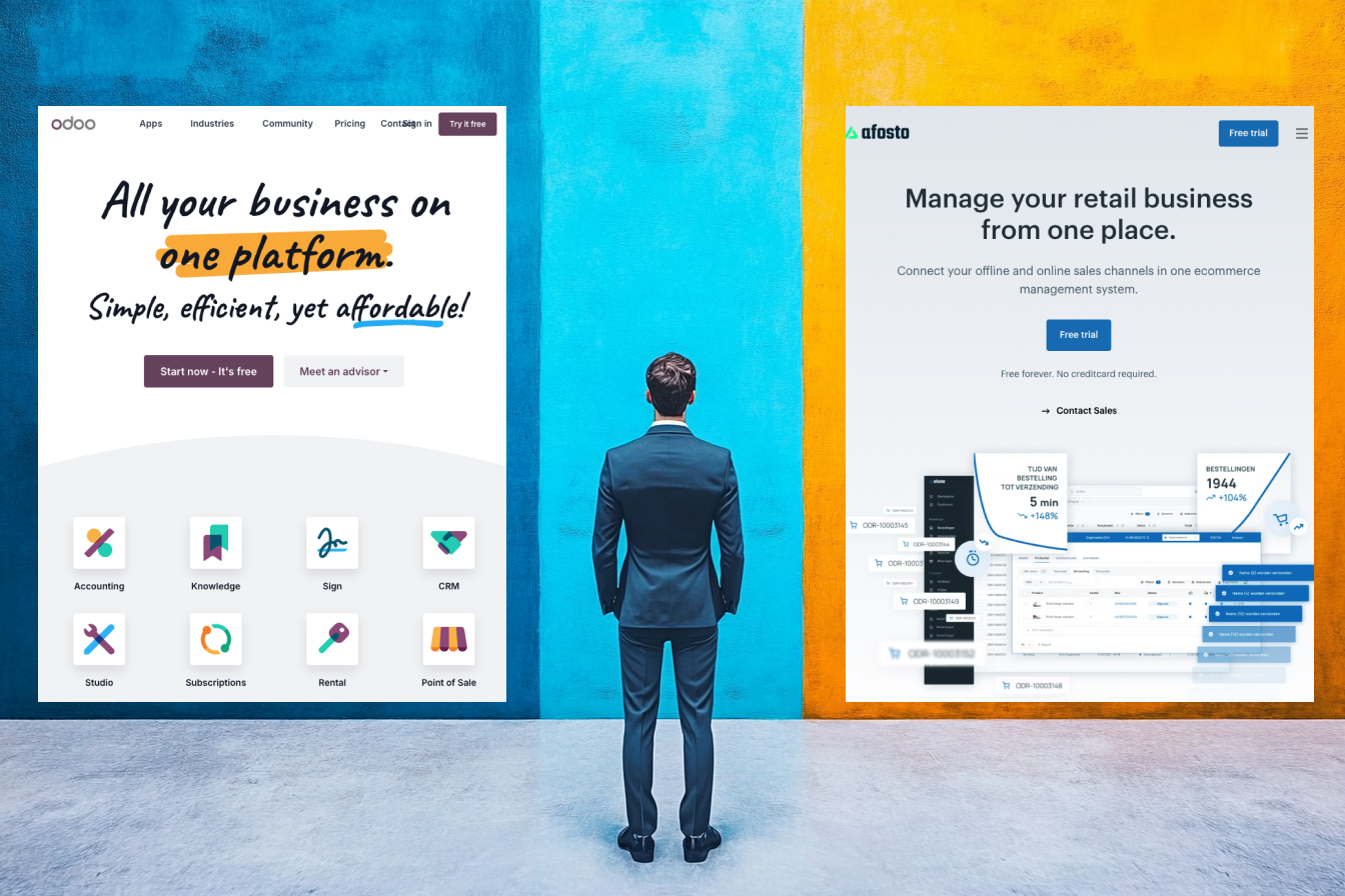 Odoo vs Afosto | Blog Banner