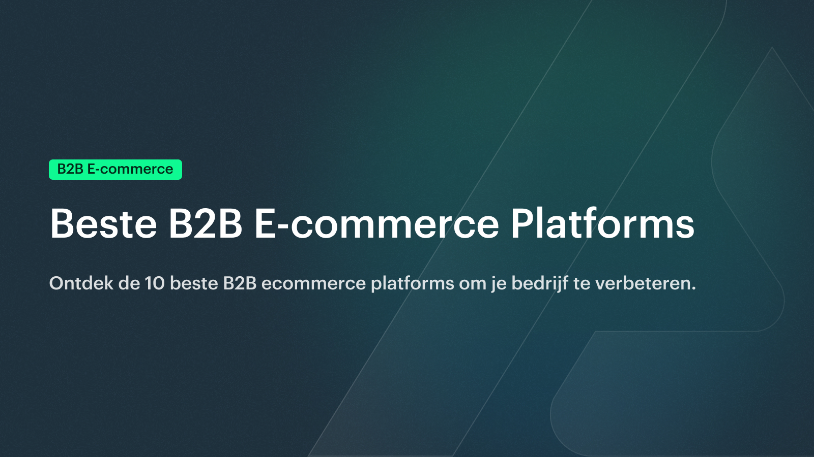 Beste B2B E-commerce Platforms | Afosto Blog Banner