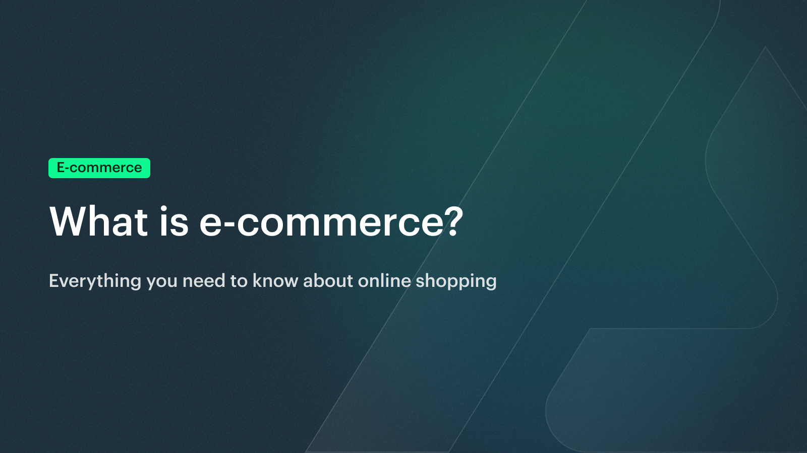 What is e-commerce? | Banner