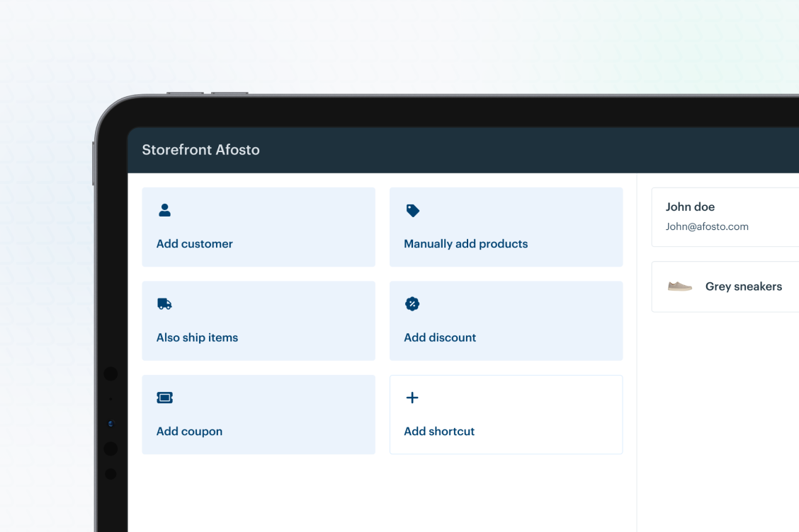 Afbeelding van het dashboard van de Afosto POS