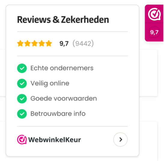 afbeelding van webwinkelkeur keurmerk