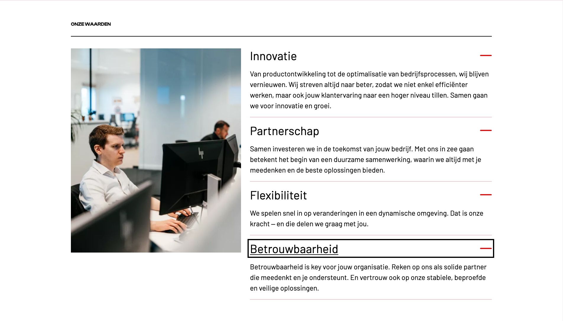 Afbeelding kernwaarden becosoft
