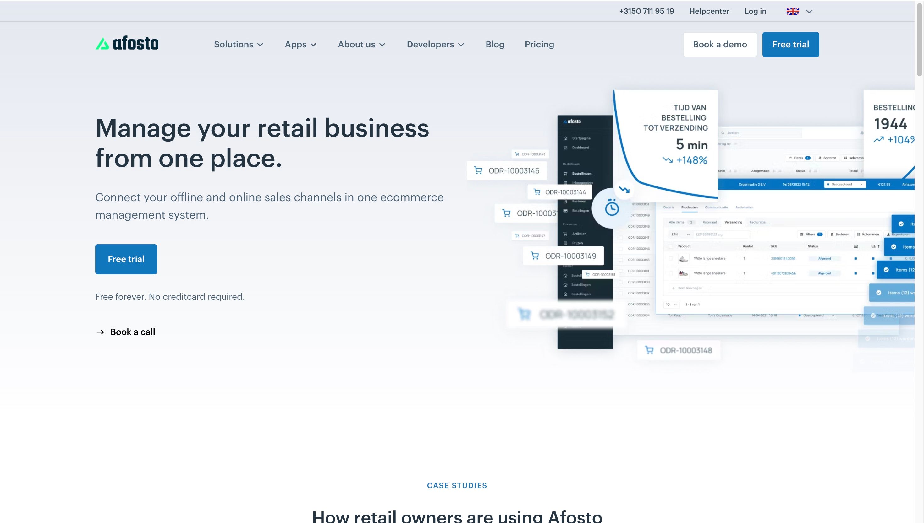 Image about Afosto's home page