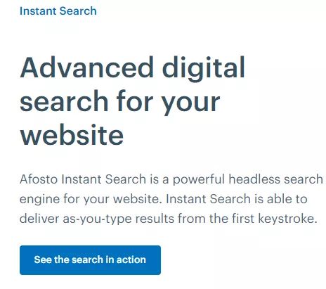 Instant Search a advanced digital search