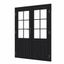 Dubbele half glas deur zwart ipv Douglas half glas deur