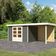 Karibu Askola 5 Gartenhaus mit Anbaudach 240 cm - Rückwand - Terragrau (9156)