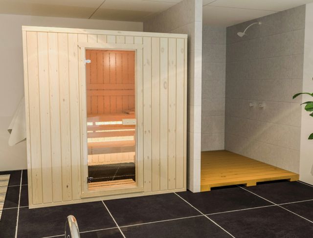 Foto van Azalp Massieve sauna Rio Standaard 185x212 cm, 45 mm