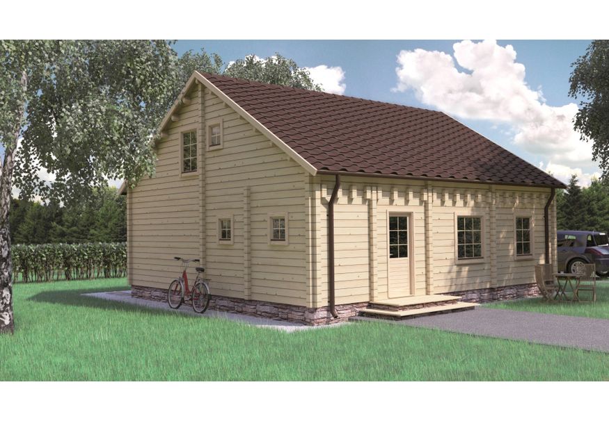 Azalp Elbe Chalet 960x860 cm, 95 mm Foto van Azalp Elbe Chalet 960x860 cm, 95 mm