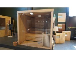 Foto van Azalp elementsauna Lumen 203x203 cm - vuren - Showroom Model