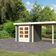 Karibu Kandern 2 Gartenhaus mit Anbaudach 235 cm - terragrau (97810)