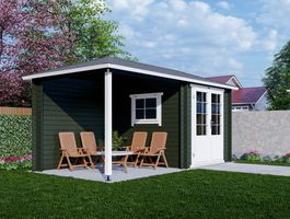 Foto von Interflex Blockhütte mit terrasse 2525 Z - gestrichen