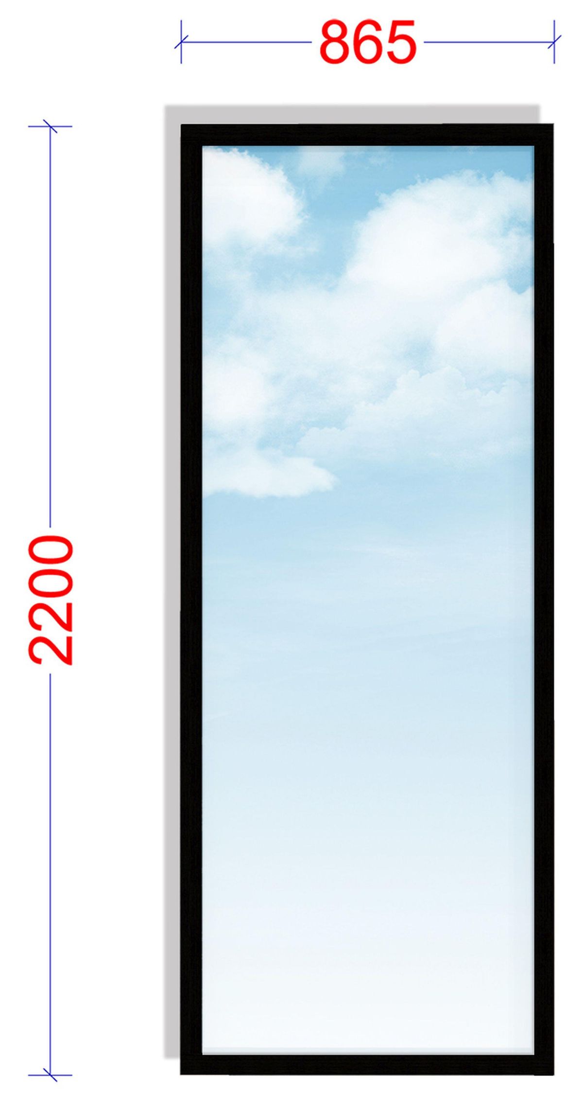 WoodAcademy glaspaneel - 86.5x220 cm