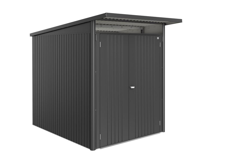 Biohort Berging AvantGarde ECO Gr. A2 donkergrijs-metallic Dubbele Deur smal Foto van Biohort Berging AvantGarde ECO Gr. A2 donkergrijs-metallic Dubbele Deur smal