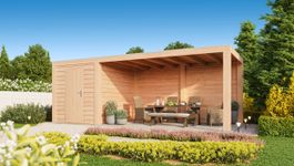 WoodAcademy tuinhuis met overkapping Nefriet Excellent Foto van
