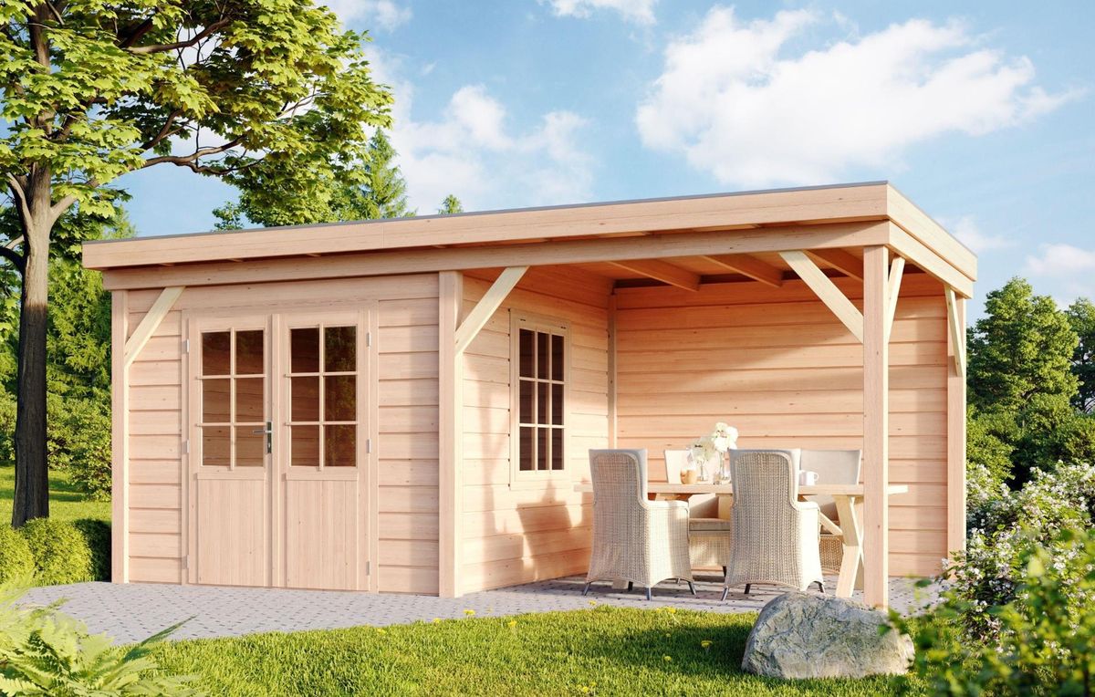 WoodAcademy tuinhuis met overkapping Ermine