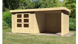 Karibu 77719 Askola 3.5 tuinhuis met overkapping Foto van Karibu 77719 Askola 3.5 tuinhuis met overkapping