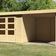 Karibu Askola 3.5 tuinhuis met overkapping 240 cm - zij en achterwand (77719)