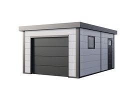 Telluria 3654G metalen garage Foto van Telluria 3654G metalen garage