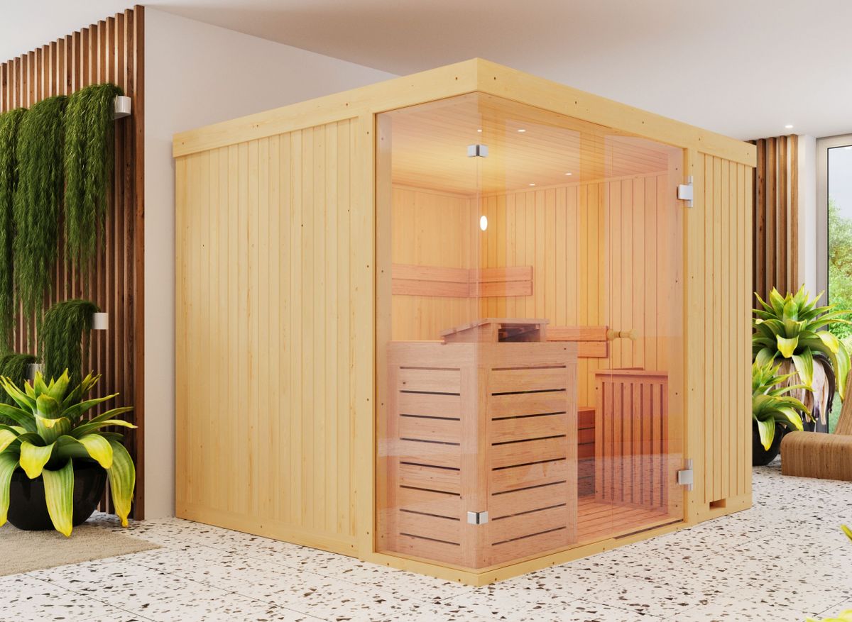 Azalp elementsauna Facet 169x186 cm - vuren