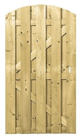 Azalp enkele deur getoogd met slotgat