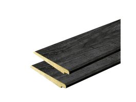 Azalp geverfde Vurenhouten gevelbekleding Rabat zwart Foto van Azalp geverfde Vurenhouten gevelbekleding Rabat zwart