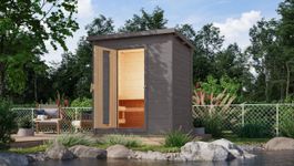 Foto van Karibu 97703 Hytti 1 buitensauna - terragrijs