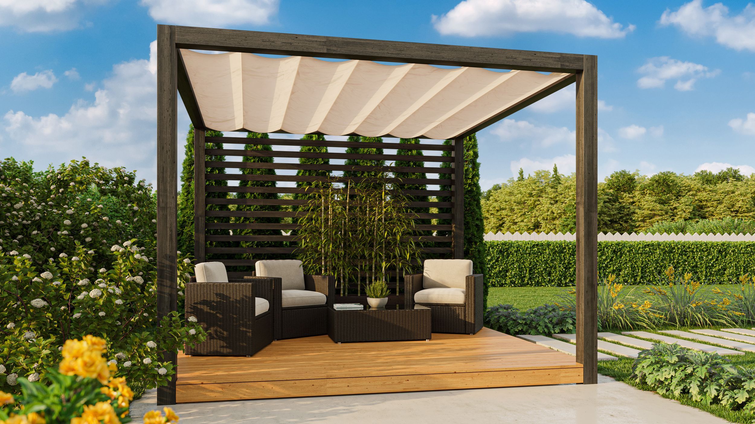 Foto van Nesling Coolfit Harmonica schaduwdoek Vierkant