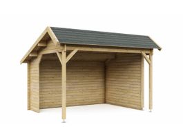 Foto von Interflex Hölzerne Schuppen mit Satteldach 3832 - Imprägniert
