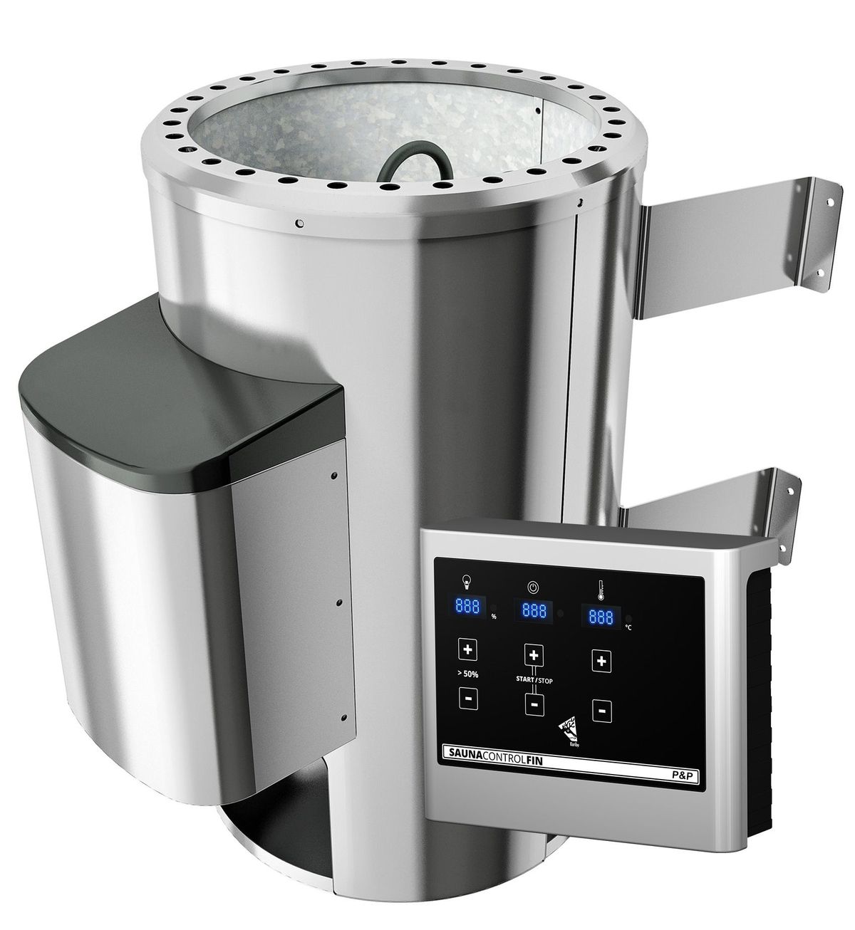 Karibu saunakachel 3.6 kW plug and play met ext. besturing