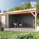 WoodAcademy Gartenhaus mit Terrasse Bristol grigio 500x300 cm