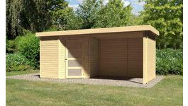 Karibu 77744 Schwandorf 3 tuinhuis met overkapping Foto van Karibu 77744 Schwandorf 3 tuinhuis met overkapping