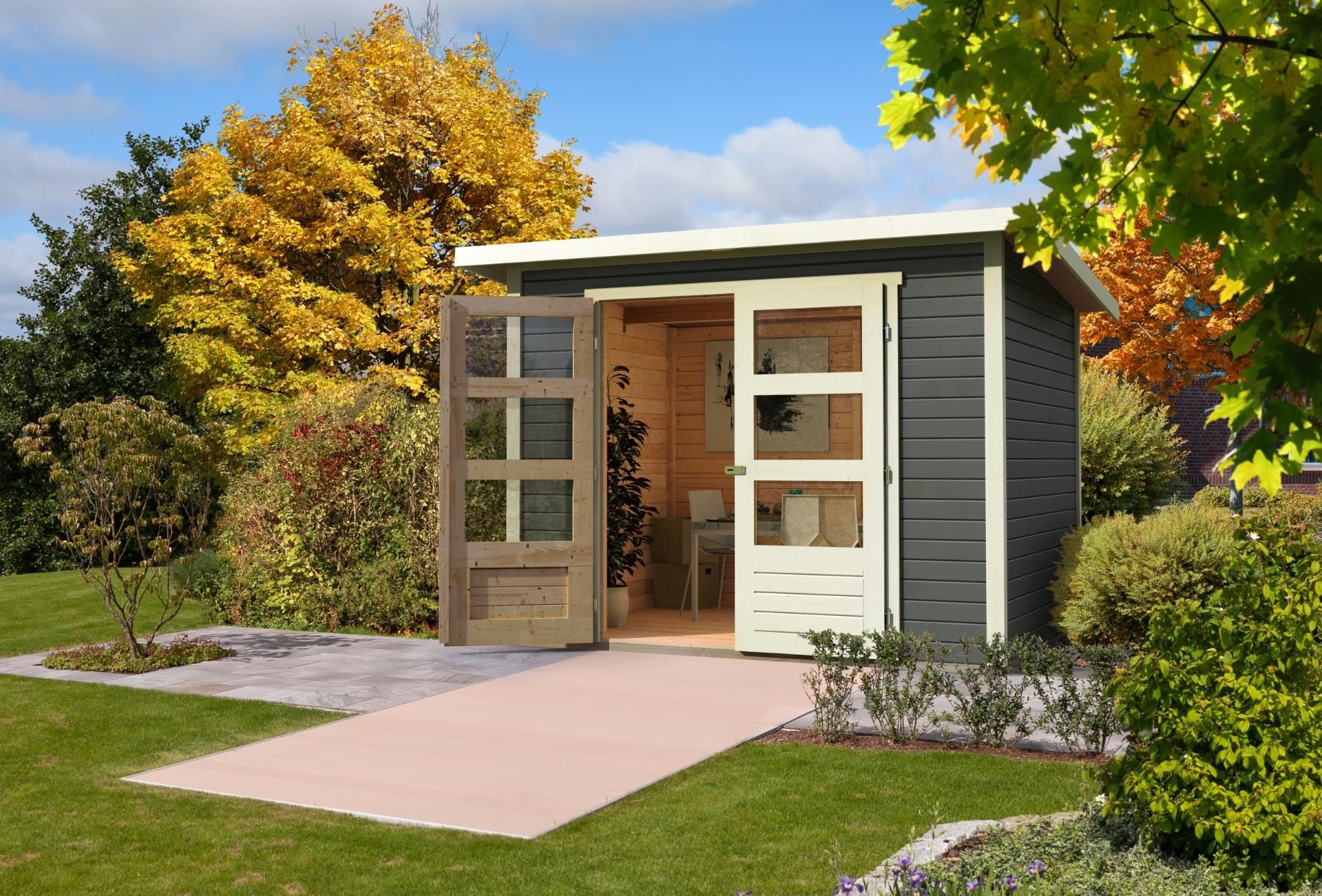 Foto van Karibu 82981 Stockach 4 tuinhuis - terragrijs