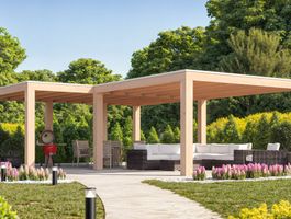 WoodAcademy Douglas overkapping L-model Ruby Excellent Foto van WoodAcademy Douglas overkapping L-model Ruby Excellent