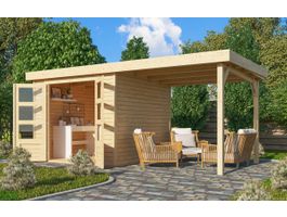 Foto von Karibu 77716 Askola 3.5 Gartenhaus mit Anbaudach