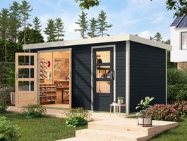 Foto van Karibu 12495 Merkur tuinhuis - antraciet|wit