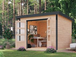 Foto van Karibu 97891 Pluto 6 tuinhuis - vuren|antraciet