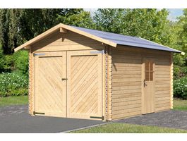 Karibu Hölzerne Blockhütte-Garage 54133 Foto von Karibu Hölzerne Blockhütte-Garage 54133