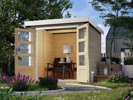 Foto van Karibu 93417 Jupiter 2 tuinhuis - watergrijs|wit