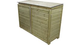 Lutrabox containerberging voor 3 afvalcontainers 140L Foto van Lutrabox containerberging voor 3 afvalcontainers 140L