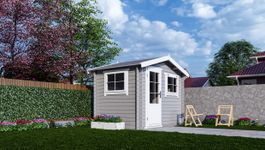 Interflex Blockhütte 3020 - gestrichen Foto von Interflex Blockhütte 3020 - gestrichen