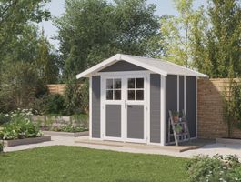 Grosfillex 22905139 DECO H4.9 - Kunststoff Gartenhaus grau Foto von Grosfillex 22905139 DECO H4.9 - Kunststoff Gartenhaus grau