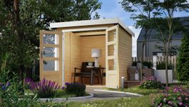 Karibu 93408 Jupiter 2 tuinhuis - vuren|wit Foto van