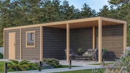 WoodAcademy Gartenhaus mit Überdachung Nefriet Essential nero Foto von WoodAcademy Gartenhaus mit Überdachung Nefriet Essential nero