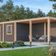 WoodAcademy Gartenhaus mit Überdachung Nefriet Excellent nero 1180x400 cm