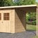 Karibu Glücksburg 4 Gartenhaus mit Anbaudach 190 cm (83232)