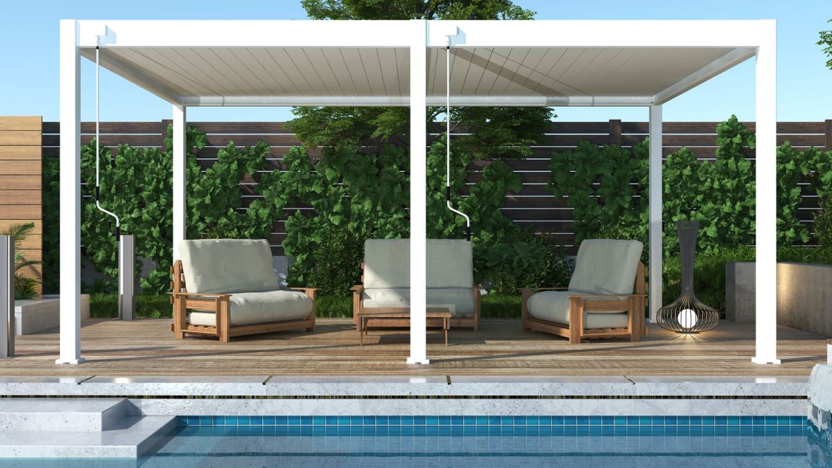 Porchenzo Paros Max aluminium overkapping - wit