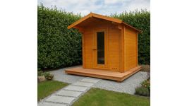 Azalp Buitensauna Nauttia 180x120 cm - 45 mm Foto van Azalp Buitensauna Nauttia 180x120 cm - 45 mm